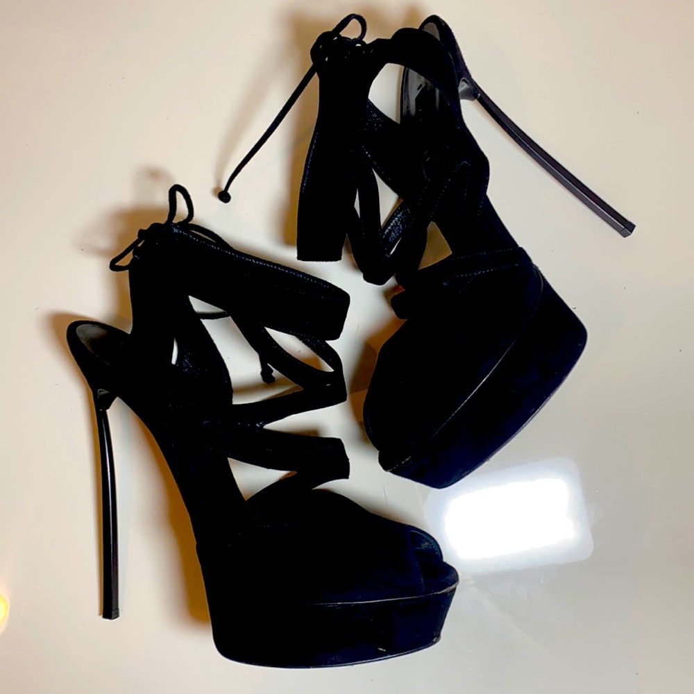 Casadei strappy suede sky high stiletto Super SEXY